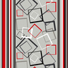 Pościel z kory 160x200 + poszewka na poduszkę 70x80 | 031czerw | szaro czerwona | geometryczny